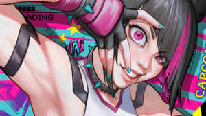 Street Fighter Juri Close Up Artwork Wallpaper