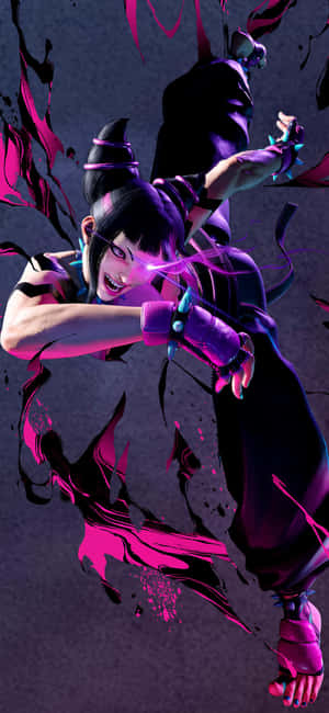 Street Fighter Juri Fierce Attack Wallpaper