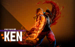 Street Fighter Ken Fierce Shoryuken Wallpaper