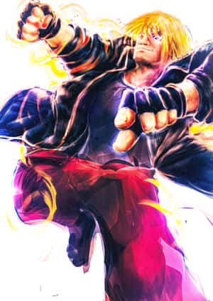 Street Fighter Kenin Action Wallpaper