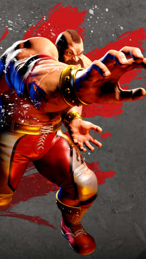 Street Fighter Zangief Action Pose Wallpaper