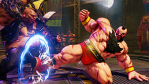 Street Fighter Zangief Battle Scene Wallpaper