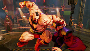 Street Fighter Zangief Dominating Opponent Wallpaper