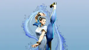 Street Fighter6 Character Water Kick Wallpaper