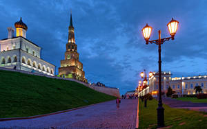 Street Near Kazan Cathedral Wallpaper