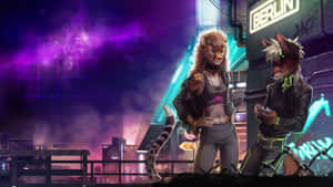 Street Samurai Finds Their Place In The Shadowrun Futuristic World Wallpaper