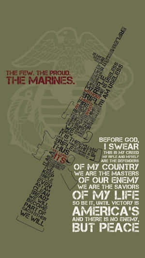 Strength, Courage, And Honor - The Values Of The United States Marine Corps Wallpaper