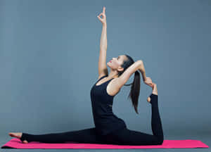 Stretching With Legs Spread Wallpaper