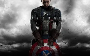 Strike A Heroic Stance With Captain America Cool Wallpaper