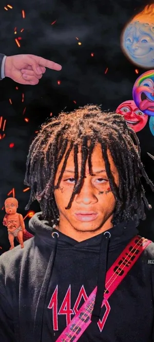 Striking Aesthetics And Flow: A Rapper On The Stage Wallpaper