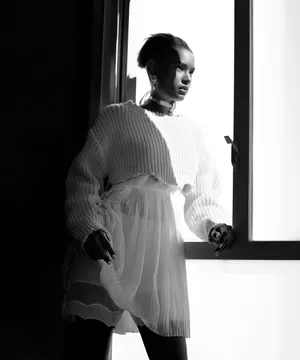 Striking Beauty In Monochrome Style Wallpaper