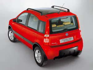 Striking Design Of Red Fiat Panda Wallpaper