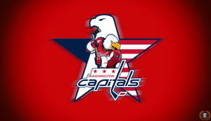 Striking Eagle Logo Of The Washington Capitals Wallpaper