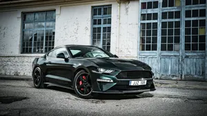 Striking Green Ford Mustang Bullitt Wallpaper