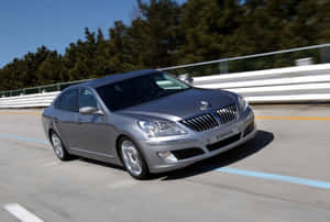 Striking Hyundai Equus In A Stunning Landscape Wallpaper