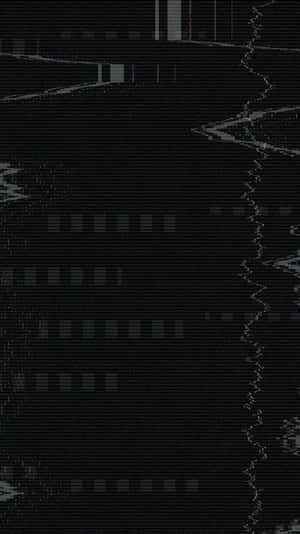 Striking Image Of Black Glitch Distortion Wallpaper