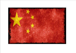 Striking Image Of China Flag With Black Border Wallpaper