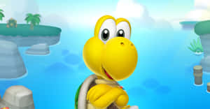 Striking Koopa Troopa Action Wallpaper Wallpaper