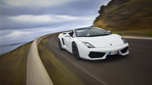 Striking Lamborghini Gallardo In Motion Wallpaper