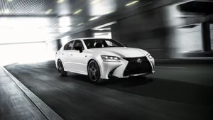 Striking Lexus Gs Luxury Sedan On Display Wallpaper