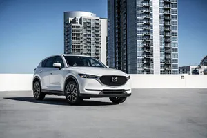 Striking Mazda Cx-5 On The Road Wallpaper