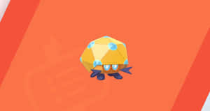 Striking Orange Dottler Against A Plain Blue Background Wallpaper