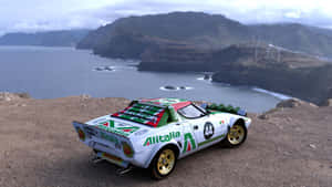 Striking Shot Of Vintage Lancia Stratos In Action Wallpaper