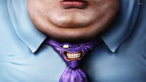 Stringent Necktie Cartoon Wallpaper