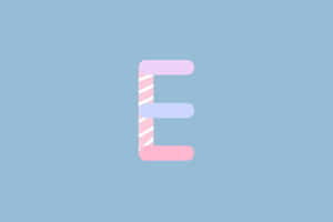 Striped Letter E Graphic Wallpaper