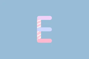 Striped Letter E Graphic Wallpaper