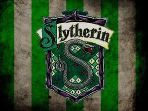 Striped Slytherin House Flag Wallpaper