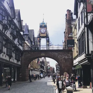 Stroll Through The Historic Streets Of Chester, United Kingdom Wallpaper