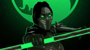 Strong Female Warrior: Jade Combats Against The Forces Of Evil In The Iconic Mortal Kombat Series. Wallpaper