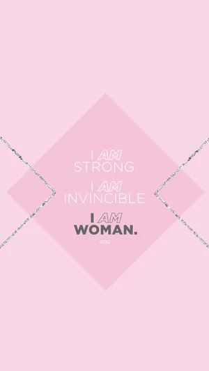 Strong Invincible Woman Motivational Iphone Wallpaper
