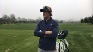 Stuart Appleby With Caddy Bag Wallpaper