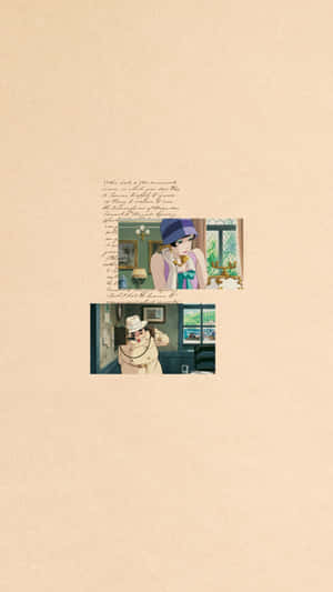 Studio Ghibli Collage Aesthetic Wallpaper Wallpaper