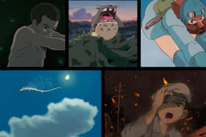 Studio Ghibli Collage Moments Wallpaper