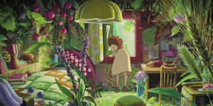Studio Ghibli Enchanted Room Wallpaper