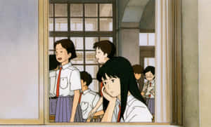 Studio Ghibli's Ocean Waves Minimalistic Art Wallpaper