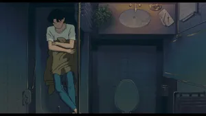 Studio Ghibli's Ocean Waves Scenic Illustration Wallpaper