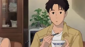 Studio Ghibli's Ocean Waves Scenic View Wallpaper