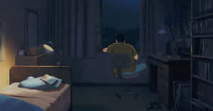 Studio Ghibli's Ocean Waves Tranquil Shoreline Scene Wallpaper