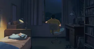 Studio Ghibli's Ocean Waves Tranquil Shoreline Scene Wallpaper