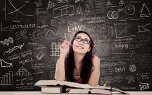 Studious Math Student Wallpaper