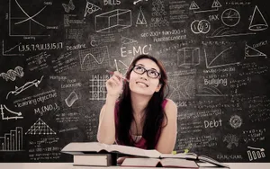 Studious Math Student Wallpaper