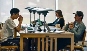 Studious Studying Separately Wallpaper