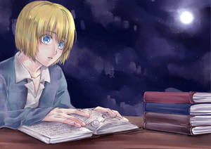 Studying Armin Arlert Fanart Wallpaper