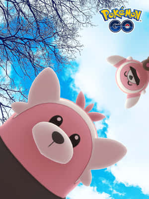 Stufful And Bewear With Sky Background Wallpaper