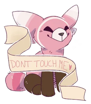 Stufful With Don't Touch Me Ribbon Wallpaper
