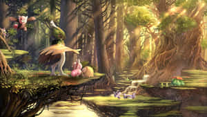 Stufful With Friends In Forest Wallpaper